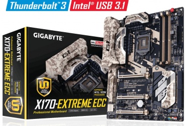 Tarjeta Madre Gigabyte ATX GA-X170-EXTREME ECC, S-1151, Intel C236, HDMI, 64GB DDR4 para Intel 