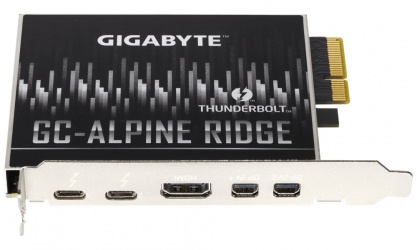 Gigabyte Tarjeta PCI Express GC-ALPINE RIDGE (rev. 1.0), Thunderbolt 3, 2x USB 2.0 