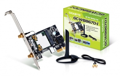 Gigabyte Tarjeta PCI Express GC-WB867D-I, WLAN/Bluetooth, 867 Mbit/s 
