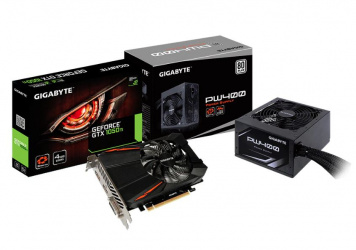 Gigabyte Revival Kit -Tarjeta de video NVIDIA GeForce GTX 1050 Ti 4GB GV-N105TD5-4GD + Fuente de poder PW400 400W 80 Plus 