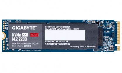 SSD Gigabyte NVMe, 512GB, PCI Express 3.0, M.2 