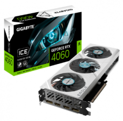Tarjeta de Video Gigabyte NVIDIA GeForce RTX 4060 EAGLE OC ICE, 8GB 128-bit GDDR6, PCI Express x8 4.0 