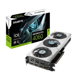 Tarjeta de Video Gigabyte NVIDIA GeForce RTX 4060 EAGLE OC ICE, 8GB 128-bit GDDR6, PCI Express 4.0  