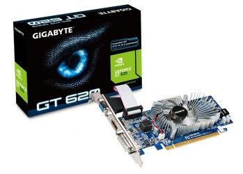 Gigabyte NVIDIA GeForce GT 620, 1GB DDR3, DVI, VGA, 3D Vision, PCI Express 2.0 