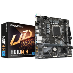 Tarjeta Madre Gigabyte Micro-ATX H610M H, S-1700, Intel H610, HDMI, 64GB DDR5 para Intel ― Requiere Actualización de BIOS para Procesadores Intel 14va. Generación 