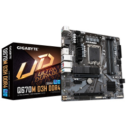 Tarjeta Madre Gigabyte Q670M D3H DDR4, Micro-ATX, LGA 1700, Intel Q670, 128GB DDR4, HDMI/DP para Intel 