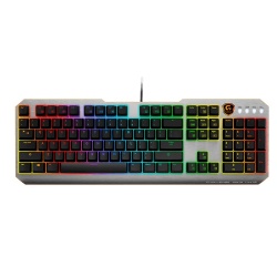 Teclado Gamer Gigabyte XK700 RGB, Teclado Mecánico, Gaming Red Switch, Alámbrico, Negro/Plata (Inglés) 