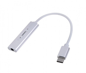 Gigatech Adaptador USB C Macho - Auxiliar 3.5mm Hembra, Blanco 