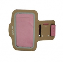 Ginga POP Funda Deportiva de Brazo para Celular hasta 6'', Rosa/Dorado 