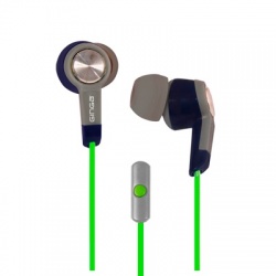 Ginga Audífonos con Micrófono GI16AUD01HF, Alámbrico, 3.5mm, Azul Marino/Gris/Verde 