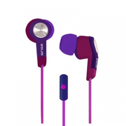 Ginga Audífonos con Micrófono GI16AUD01HF, Alámbrico, 3.5mm, Rosa/Púrpura 