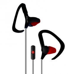 Ginga Audífonos con Micrófono GI16AUD02HF, Alámbrico, 3.5mm, Negro/Rojo 