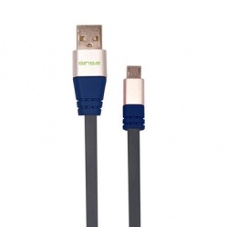 Ginga Cable USB A Macho - Micro USB B Macho, 1 Metro, Azul/Gris 