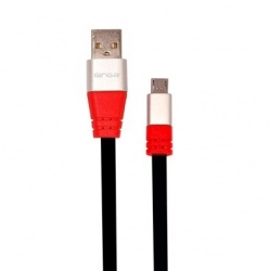 Ginga Cable USB A Macho - Micro USB B Macho, 1 Metro, Negro/Rojo 