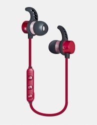 Ginga Audífonos Intrauriculares Deportivos con Micrófono GI18AUD01BT-RO, Inalámbrico, Bluetooth, Rojo 