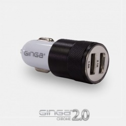 Ginga Cargador para Auto GI18BAL01-NG, 5V, 2x USB 2.0, Negro 