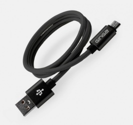 Ginga Cable USB Macho - Micro-USB Macho, Negro 