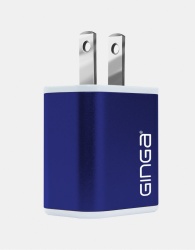 Ginga Cargador de Pared GI18CUB02-AZ, 5V, 2x USB 2.0, Azul 