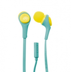 Ginga Audífonos Estéreo Colors GIN15AUHF, Alámbrico, 3.5mm, Turquesa/Amarillo 