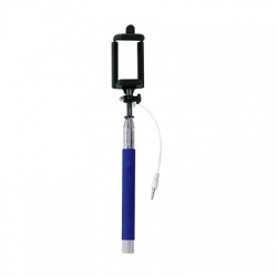 Ginga POP Selfie Stick con Entrada 3.5mm, Zafiro/Plata 