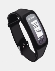 Ginga Podometro GIN17PED-NEG, Máximo 99999 Pasos, LCD, Negro 