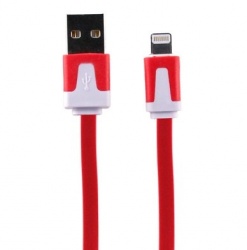 Ginga Cable Cargador para iPhone 5, USB A Macho - Lightning Macho, Rojo 