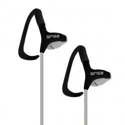 Ginga Audífonos Intrauriculares Deportivos Go, Alámbrico, 3.5mm, Negro/Gris 