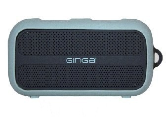 Ginga Bocina Portátil GO, Bluetooth, Inalámbrico, Gris - Resistente al Agua 
