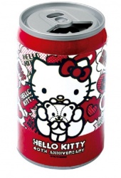 Ginga Bocina Lata Hello Kitty, Alámbrico, Rojo/Blanco - incluye Cable USB/3.5mm 