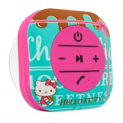 Ginga Bocina Hello Kitty, Bluetooth, Turquesa/Rosa - Resistente al Agua 