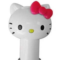 Ginga KITCARG-PLUGKITTY Cargador de Auto Figura Hello Kitty, USB 2.0, Blanco 