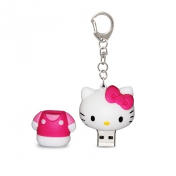 Memoria USB Ginga Hello Kitty, 8GB, USB 2.0, Rosa/Blanco 