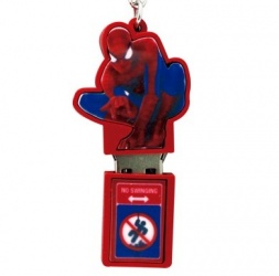 Memoria USB Ginga Spiderman, 8GB, USB 2.0, Rojo/Azul 