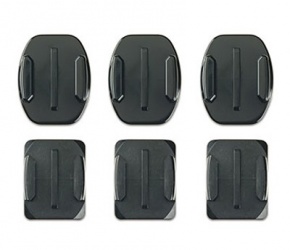 GoPro Soportes Adhesivos Curvos y Planos, Negro 