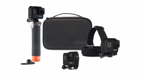 GoPro Kit de Aventura AKTES-001 para GoPro, Negro - Incluye Incluye Estuche Compacto/Extensión Tripode/ Funda con Correa 
