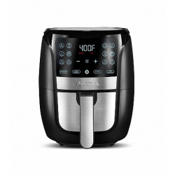 Gourmia Freidora de Aire GAF682, 5.7 Litros, 1500W, 204 °C, Negro/Plata 