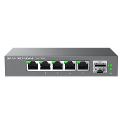 Switch Grandstream Gigabit Ethernet GWN7700M, 5 Puertos 100/1000/2500Mbps + 1 Puerto SFP+, 45 Gbit/s, 4.000 Entradas - No Administrable 