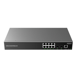 Switch Grandstream Gigabit Ethernet GWN7801, 8 Puertos 10/100/1000Mbps + 2 Puertos SFP, 20 Gbit/s, 8.000 Entradas - Administrable 