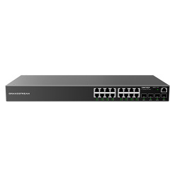 Switch Grandstream Gigabit Ethernet GWN7802, 16 Puertos 10/100/1000Mbps + 4 Puertos SFP, 40 Gbit/s, 8.000 Entradas - Administrable 