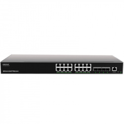 Switch Grandstream Gigabit Ethernet GWN7812P, 16 Puertos 10/100/1000Mbps + 4 Puertos 10Giga SFP+, 112Gbit/s, 16.000 Entradas - Administrable 