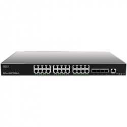 Switch Grandstream Gigabit Ethernet GWN7813, 24 Puertos 10/100/1000Mbps + 4 Puertos SFP, 128Gbit/s, 16.000 Entradas - Administrable 