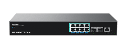 Switch Grandstream GWN7821P, 8 Puertos 2.5G Ethernet 100/1000/2500 8 x PoE 240W, 2 Puertos SFP+, 80 Gbit/s, 16000 Entradas, Administrado 