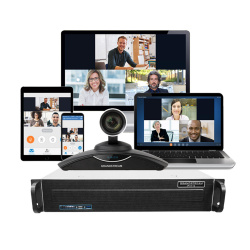 Grandstream Sistema de Videoconferencia IPVT10, MCU de 4 Vías, para 8 Participantes, Demo 60 días, Negro 