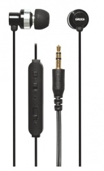 Grixx Audífonos Intrauriculares con Micrófono GROHU3000R, Alámbrico, 1.2 Metros, 3.5mm, Negro 