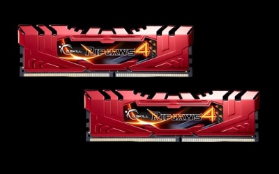 Kit Memoria RAM G.Skill DDR4 Ripjaws4 Red, 2400MHz, 16GB (2 x 8GB), Non-ECC, CL15 