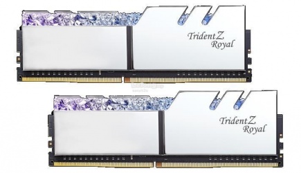 Kit Memoria RAM G.Skill Trident Z Royal DDR4, 3200MHz, 16GB (2 x 8GB), Non-ECC, CL16, XMP, Plata 