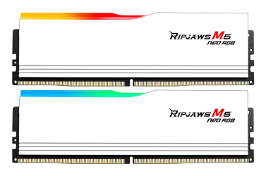 Kit Memoria RAM G.Skill Ripjaws M5 Neo RGB DDR5, 6000MHz, 32GB - 2 x 16GB, CL30, EXPO, Blanco 