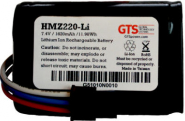 Gts Batteries Batería Sellada HMZ220-LI, Litio, 7.4V, 1620mAh  