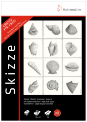 Hahnemühle Block Skizze, A4, 29.7 x 21cm, 100 Hojas, 2 Blocks, para Dibujo - incluye Caja de Lápices 