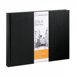 Hahnemühle Cuaderno Sketch D&S, A5, 14.8 x 21cm, 80 Hojas, Negro, para Dibujo 